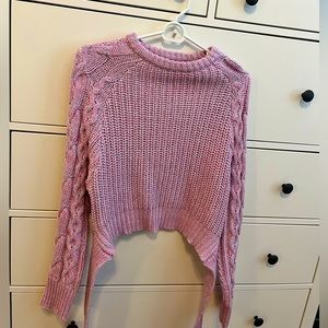 John and Jenn cropped tie sweater